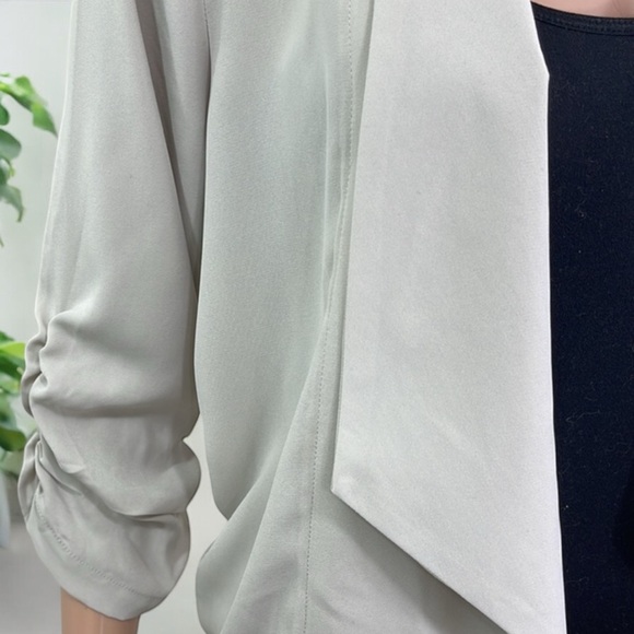 NWT Massini Women's Ruched Sleeve Open Blazer Jacket - Picture 12 of 16